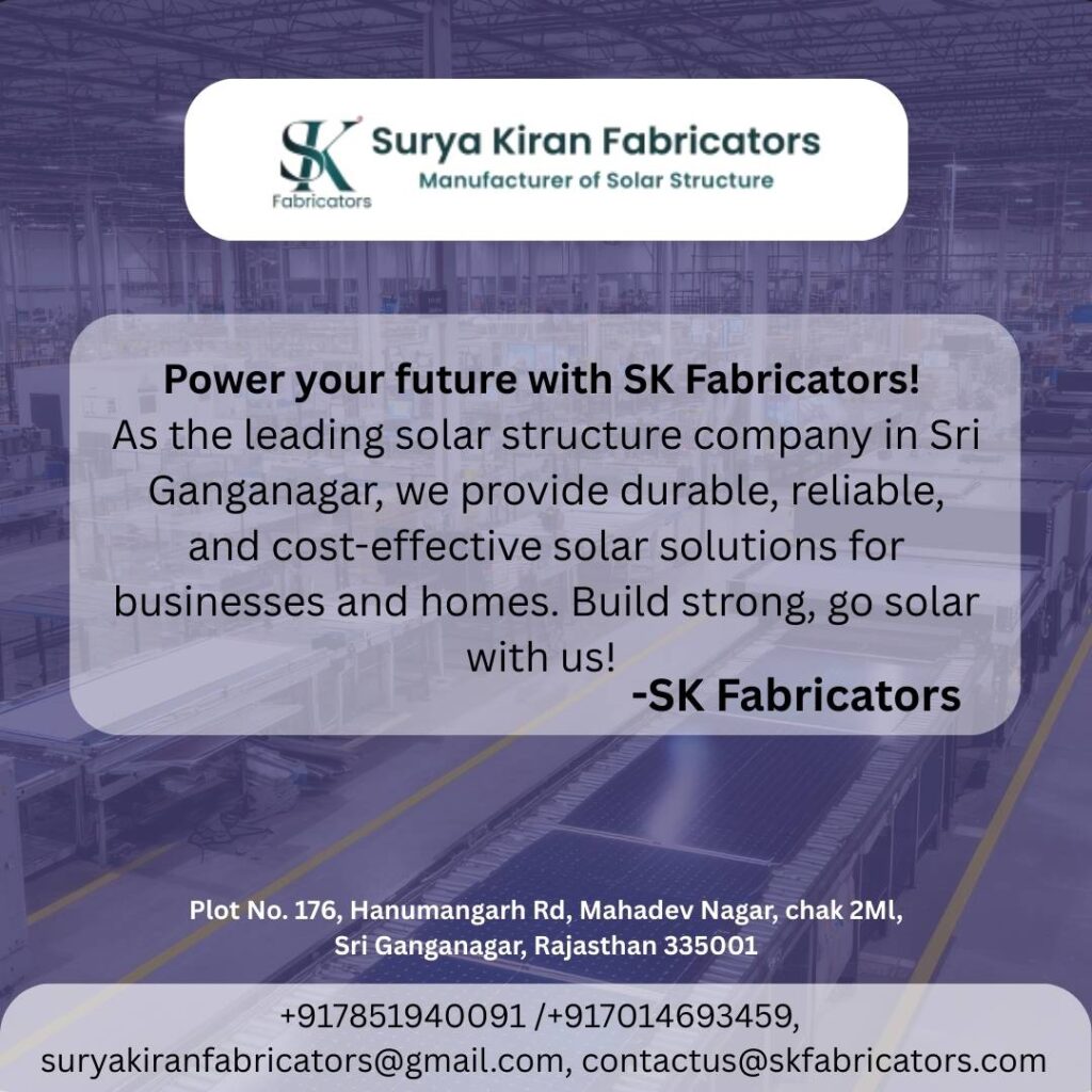 solar structure company in sri ganganagar