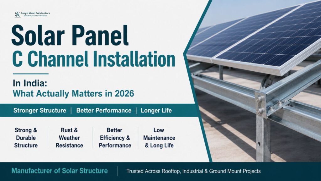 Solar Panel C Channel Installation