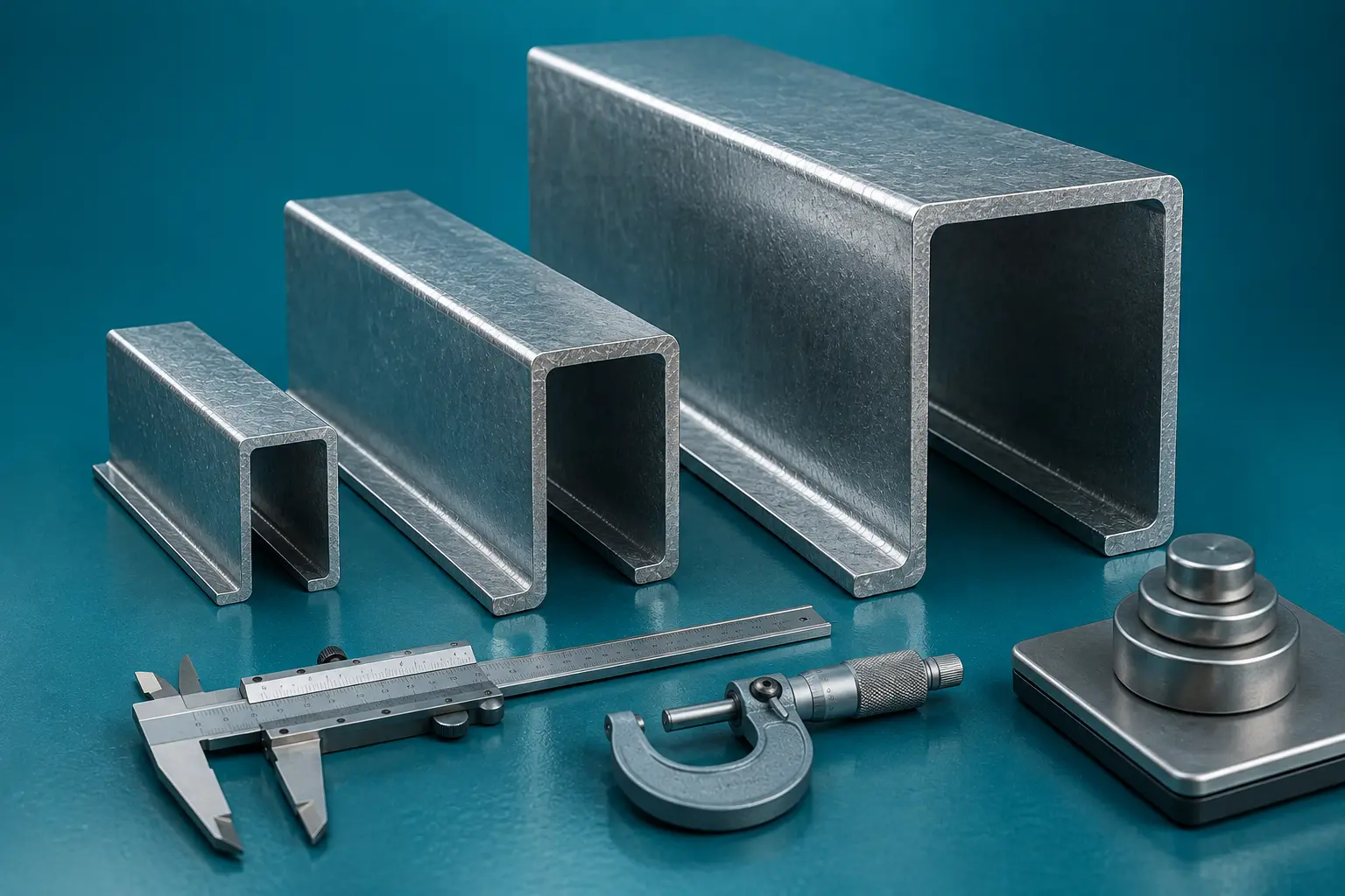 Different C Channel sizes and weight comparison for structural applications